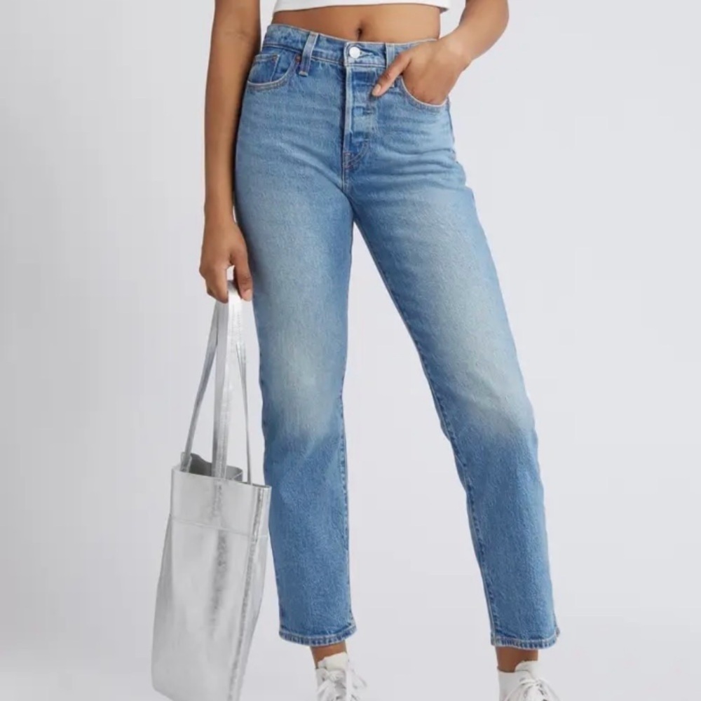 New Levis Wedgie Fit Straight Leg High Rise Calling All Blues